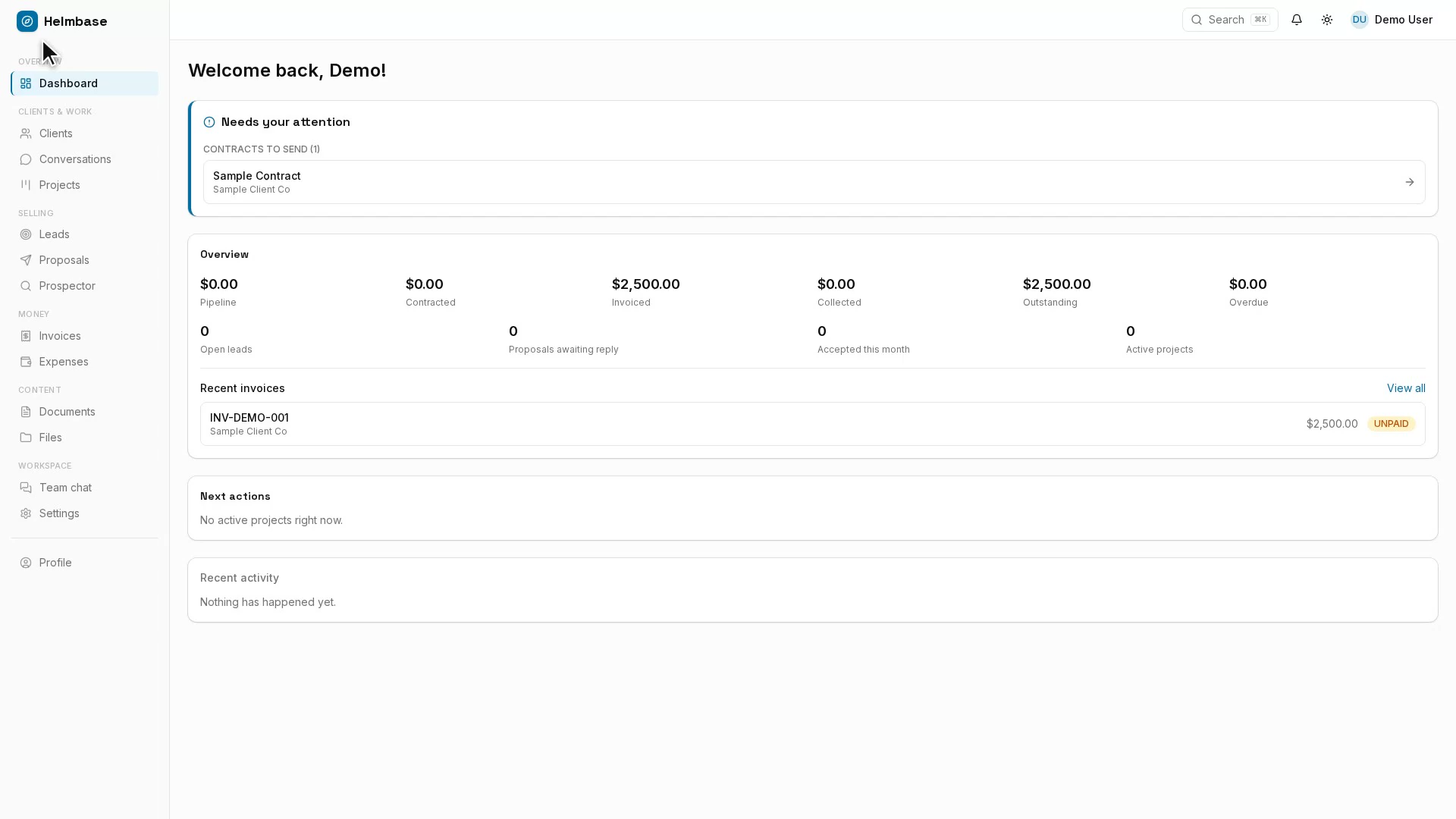 Helmbase interface